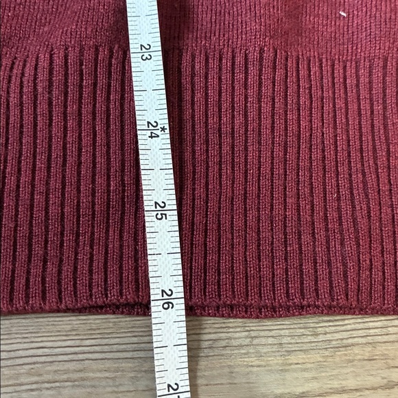Banana Republic Merino Wool V-Neck Pullover Sweater Maroon Mens M - Picture 4 of 9